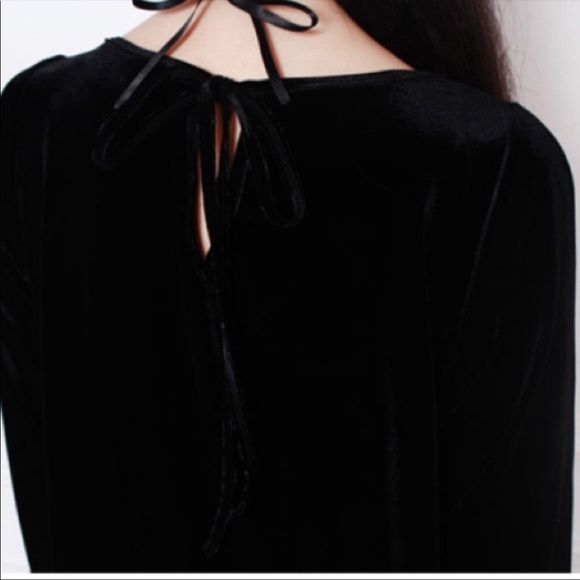 Vock Black Velvet Tie Waist Dress🖤🖤🖤 - Picture 8 of 8